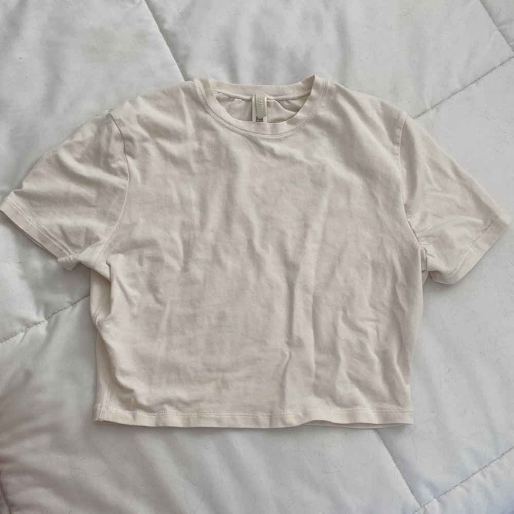 SKIMS Cream Crop Top